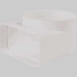 GOMITO 90° TONDO-RETTANGOLARE - Ø 100 - 55 x 110 mm