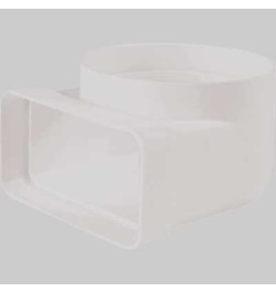 GOMITO 90° TONDO-RETTANGOLARE - Ø 100 - 55 x 110 mm