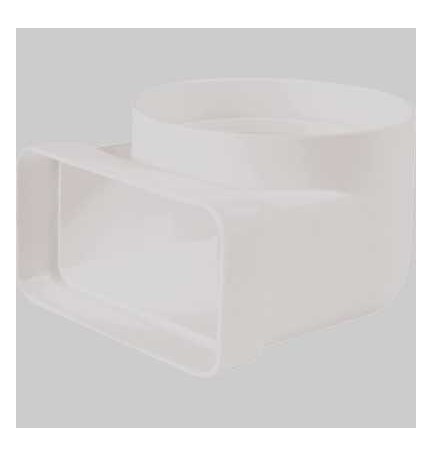 GOMITO 90° TONDO-RETTANGOLARE - Ø 100 - 55 x 110 mm