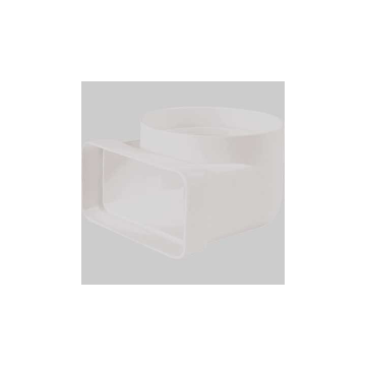GOMITO 90° TONDO-RETTANGOLARE - Ø 100 - 55 x 110 mm