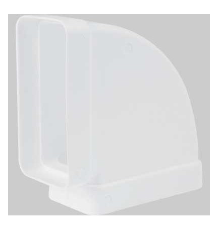 GOMITO 90° RETTANGOLARE ORIZZONTALE - 55 x 110 mm