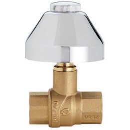 VALVOLA A SFERA DA INCASSO FF CON CAPPUCCIO E CAMPANA CROMATI 1/2" DN 15 PN 40
