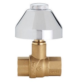 VALVOLA A SFERA DA INCASSO FF CON CAPPUCCIO E CAMPANA CROMATI 1/2" DN 15 PN 40