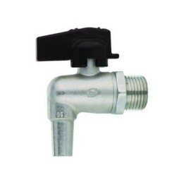 RUBINETTO A SFERA A SQUADRA PER OLIO CON LEVETTA NERA 1/2" DN 10 PN 10