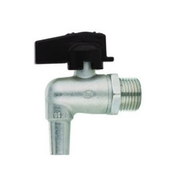 RUBINETTO A SFERA A SQUADRA PER OLIO CON LEVETTA NERA 1/2" DN 10 PN 10