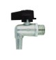 RUBINETTO A SFERA A SQUADRA PER OLIO CON LEVETTA NERA 1/2" DN 10 PN 10
