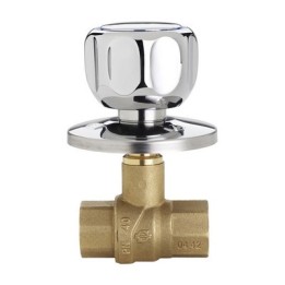 VALVOLA A SFERA DA INCASSO FF CON MANIGLIA E ROSONE 1/2" DN 15 PN 40