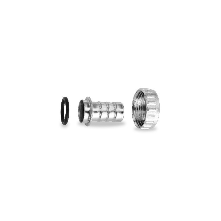 RACCORDO PORTAGOMMA COMPLETO NICHELATO 3/8-3/4 1/2-3/4 3/4-3/4