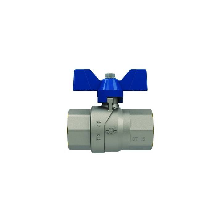 VALVOLA A SFERA P.T. CON FARFALLA EVOLUTION FEMMINA-FEMMINA 3/4" DN 20 PN 40