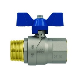 VALVOLA A SFERA P.T. CON FARFALLA EVOLUTION MASCHIO-FEMMINA 1"1/4 DN 32 PN 25