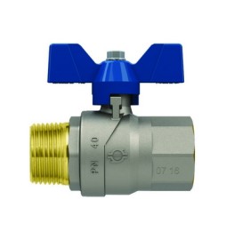 VALVOLA A SFERA P.T. CON FARFALLA EVOLUTION MASCHIO-FEMMINA 3/8" F-BRICO