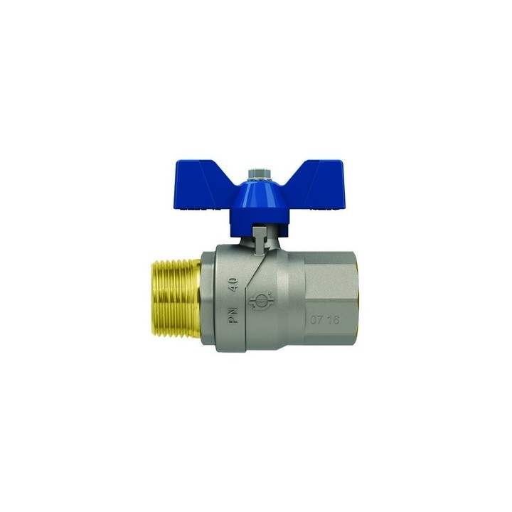 VALVOLA A SFERA P.T. CON FARFALLA EVOLUTION MASCHIO-FEMMINA 1" F-BRICO