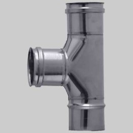 RACCORDO A TEE INOX F-F-M MONOPARETE - Ø 100