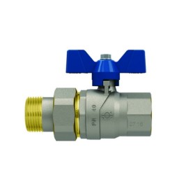 VALVOLA A SFERA P.T. CON FARFALLA EVOLUTION FEMMINA-BOCCHETTONE 3/4" DN 20 PN 40