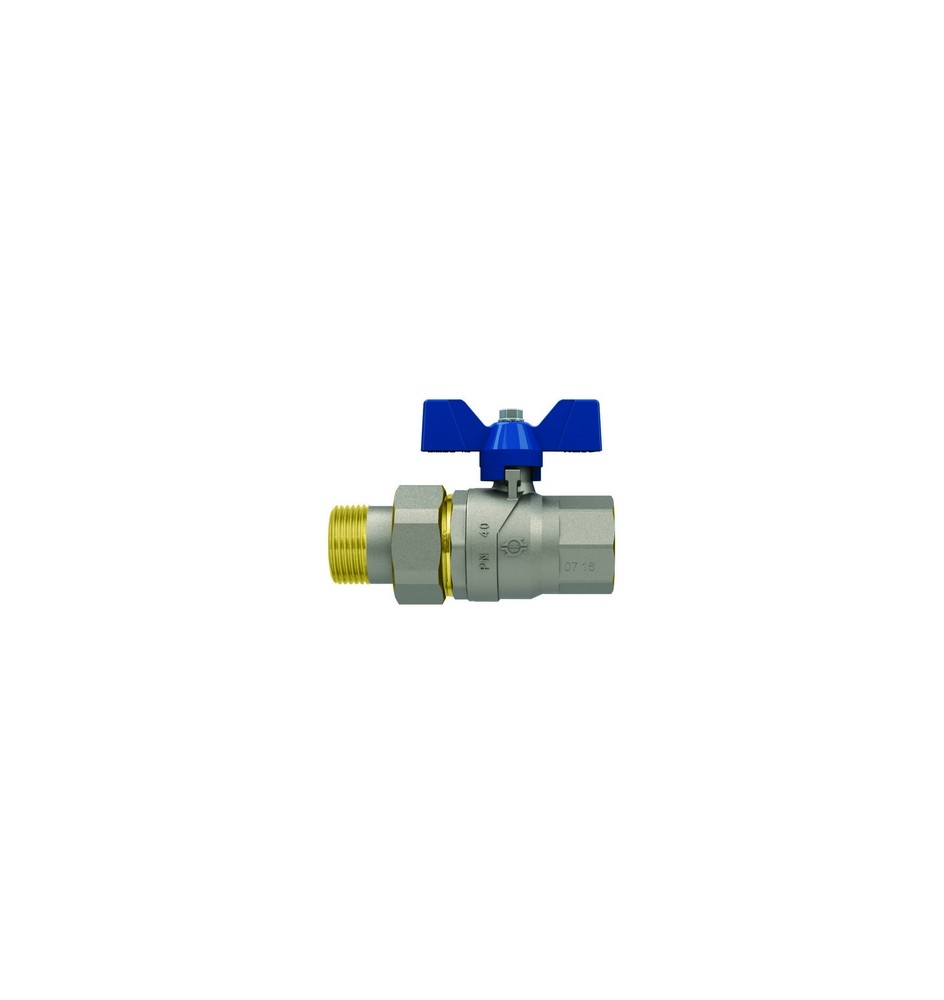 VALVOLA A SFERA P.T. CON FARFALLA EVOLUTION FEMMINA-BOCCHETTONE 1/2" DN 15 PN 50 F-BRICO
