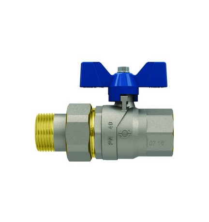 VALVOLA A SFERA P.T. CON FARFALLA EVOLUTION FEMMINA-BOCCHETTONE 1/2" DN 15 PN 50 F-BRICO