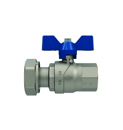 VALVOLA A SFERA P.T. CON FARFALLA EVOLUTION FEMMINA-DADO GIREVOLE 1/2x3/4 DN 15 PN 50