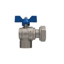 VALVOLA A SFERA CON FARFALLA A SQUADRA EVOLUTION FEMMINA DADO GIREVOLE 3/4" x 1" DN 20 PN 40