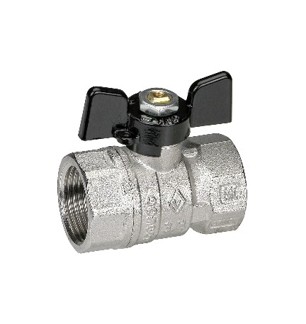 VALVOLA A SFERA FF CON FARFALLA 1/2" DN 15 PN 40