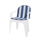 CUSCINO SCHIENALE BASSO DOUBLE RIGATO BLU