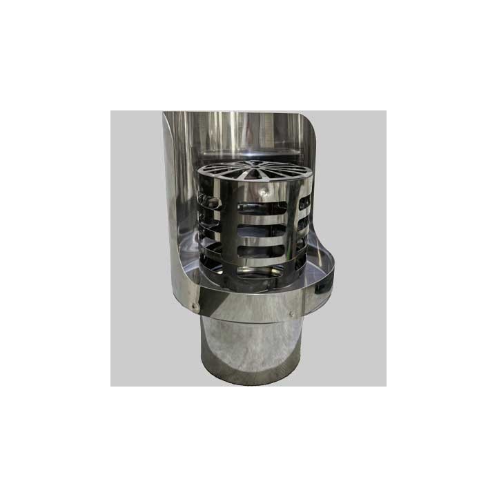 CAPPELLO ORIZZONTALE A GRIGLIA INOX - DM 100 M