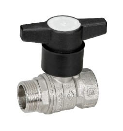 VALVOLA A SFERA MASCHIO/FEMMINA CON PROLUNGA NYLON 1/2" DN 14 PN 40
