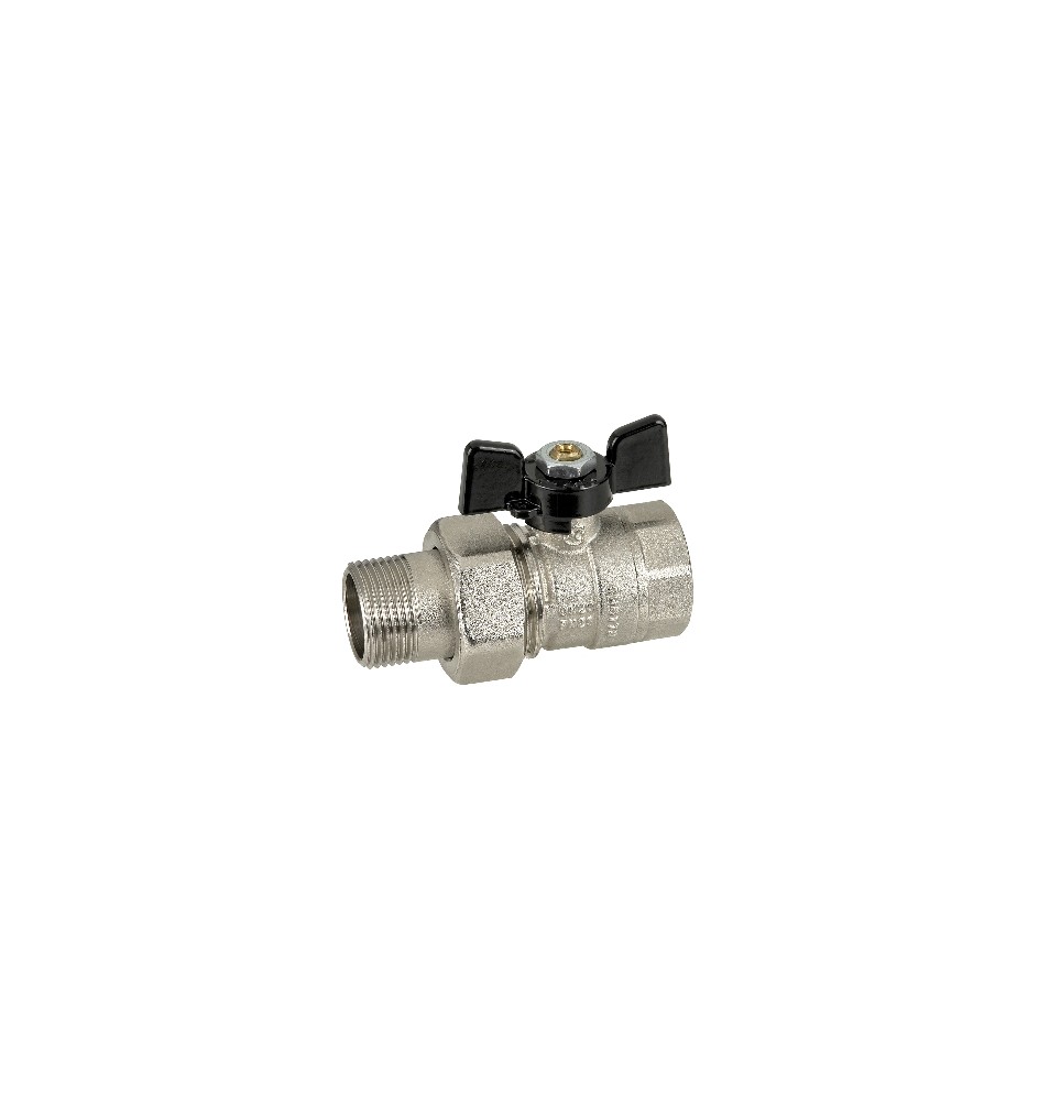 VALVOLA A SFERA FEMMINA BOCCHETTONE CON FARFALLA 1" DN 25 PN 25