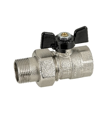 VALVOLA A SFERA FEMMINA BOCCHETTONE CON FARFALLA 1" DN 25 PN 25