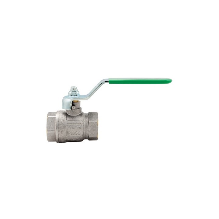 VALVOLA A SFERA IDEAL DVGW FF CON LEVA PIATTA PASSAGGIO TOTALE 1"1/4 (DN 32) 30 bar / 435 psi