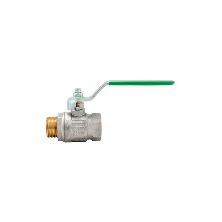 VALVOLA A SFERA IDEAL DVGW MF CON LEVA PIATTA PASSAGGIO TOTALE 1" (DN 25) 40 bar / 580 psi
