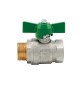 VALVOLA A SFERA IDEAL DVGW MF PASSAGGIO TOTALE CON FARFALLA 1/2" (DN 15) 50 bar / 725 psi