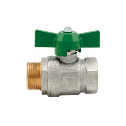 VALVOLA A SFERA IDEAL DVGW MF PASSAGGIO TOTALE CON FARFALLA 3/4" (DN 20) 40 bar / 580 psi