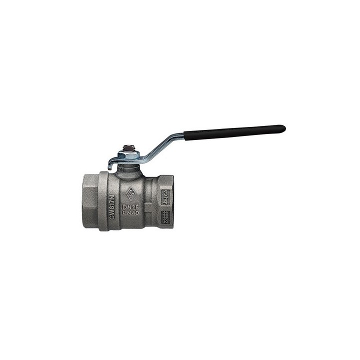 VALVOLA A SFERA A PASSAGGIO TOTALE FF LEVA ACCIAIO JUNIOR-SFER 1" DN 25 PN 40