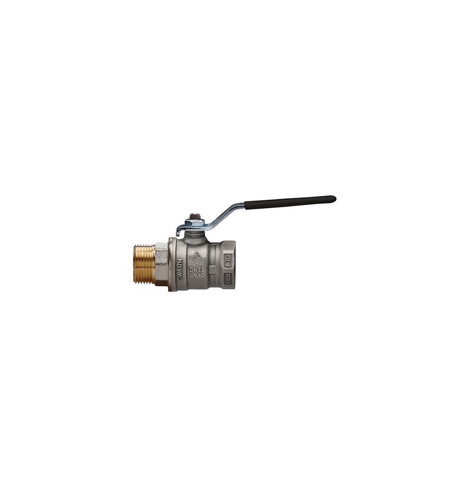 VALVOLA A SFERA A PASSAGGIO TOTALE MF LEVA ACCIAIO JUNIOR SFER 3/4 DN 20 PN 40