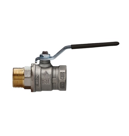 VALVOLA A SFERA A PASSAGGIO TOTALE MF LEVA ACCIAIO JUNIOR SFER 1" DN 25 PN 40
