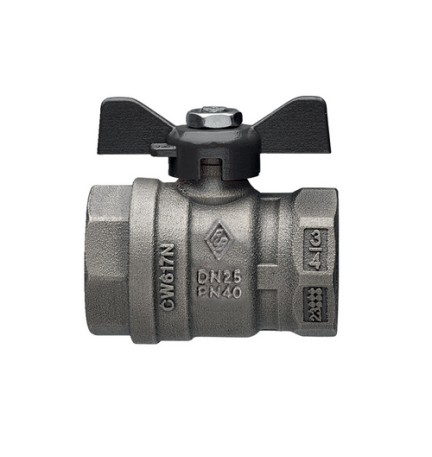 VALVOLA A SFERA A PASSAGGIO TOTALE FF CON FARFALLA JUNIOR-SFER 1" DN 25 PN 40