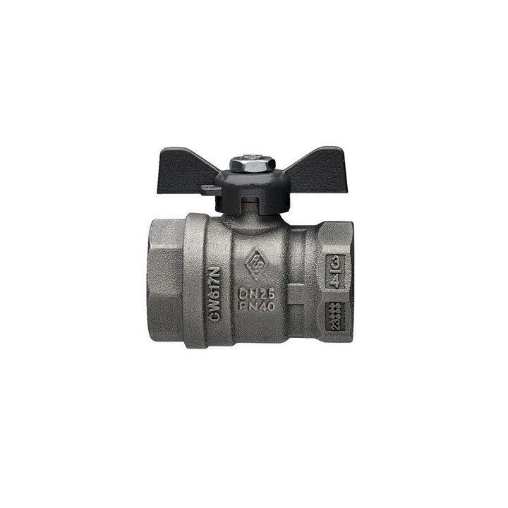 VALVOLA A SFERA A PASSAGGIO TOTALE FF CON FARFALLA JUNIOR-SFER 1" DN 25 PN 40