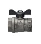 VALVOLA A SFERA A PASSAGGIO TOTALE FF CON FARFALLA JUNIOR-SFER 1" DN 25 PN 40