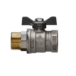 VALVOLA A SFERA A PASSAGGIO TOTALE MF CON FARFALLA JUNIOR-SFER 1" DN 25 PN 40