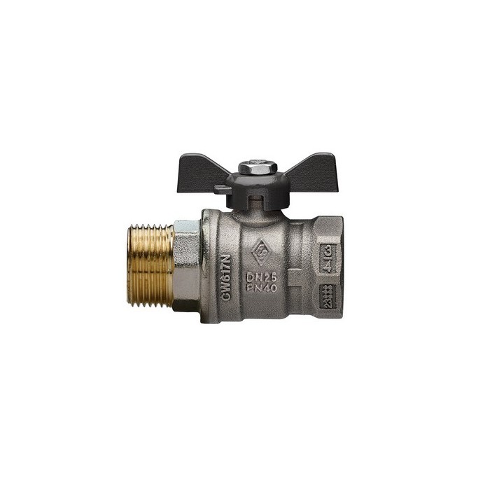 VALVOLA A SFERA A PASSAGGIO TOTALE MF CON FARFALLA JUNIOR-SFER 1" DN 25 PN 40