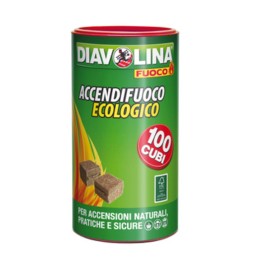 ACCENDIFUOCO 100 CUBI DIAVOLINA ECOLOGICO 15317