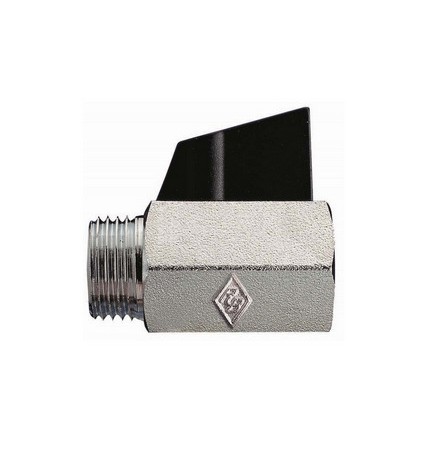 VALVOLA A SFERA FILETTATURA MF SABBIATA E CROMATA CON MANIGLIA 1/4" DN 8 PN 10