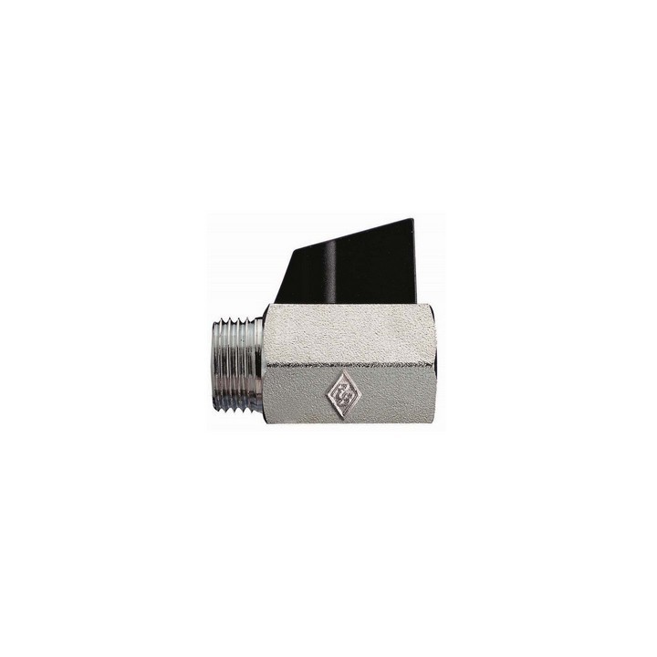 VALVOLA A SFERA FILETTATURA MF SABBIATA E CROMATA CON MANIGLIA 1/4" DN 8 PN 10