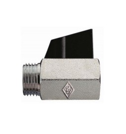VALVOLA A SFERA FILETTATURA MF SABBIATA E CROMATA CON MANIGLIA 3/8" DN 10 PN 10