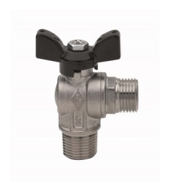 VALVOLA A SFERA A SQUADRA FIL. M ATT. M PER TUBO FLESSIBILE UNI 9891 1/2" x...