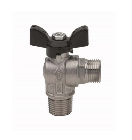 VALVOLA A SFERA A SQUADRA FIL. M ATT. M PER TUBO FLESSIBILE UNI 9891 1/2" x 1/2" DN 15 PN 30