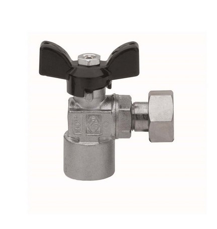 VALVOLA A SFERA A SQUADRA FIL F CON GIRELLO 1/2" x 1/2" DN 15 PN 30