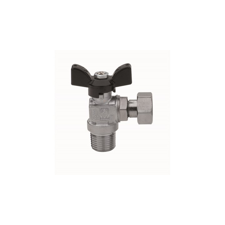 VALVOLA A SFERA A SQUADRA FILETTATURA MASCHIO CON GIRELLO 1/2" x 3/4" DN 15 PN 30