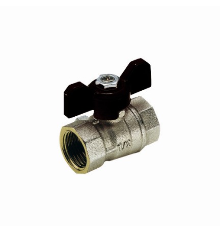VALVOLA A SFERA FF MISTRAL A PASSAGGIO STANDARD CON FARFALLA 1" DN 23,5 PN 30
