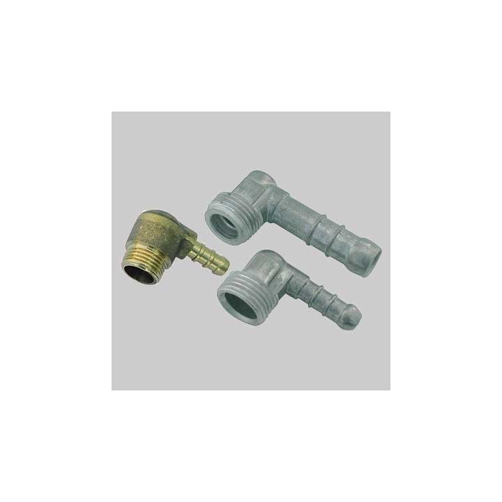 RACCORDO PORTAGOMMA A GOMITO MASCHIO - 1/2 Gpl ottone giallo